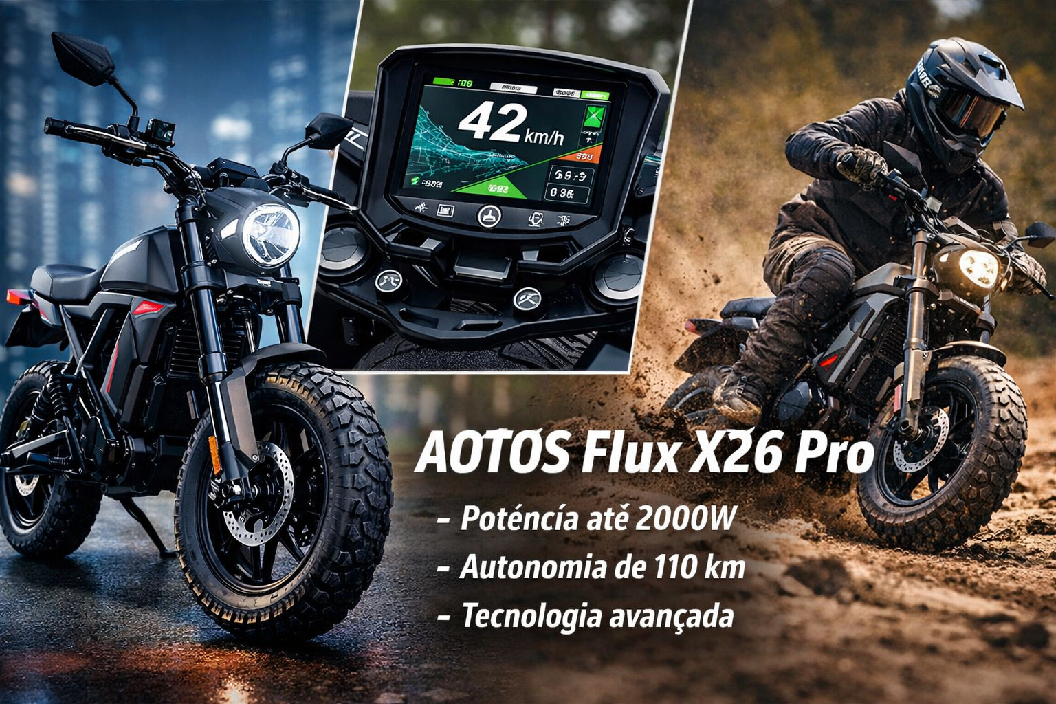 AOTOS Flux X26 Pro: a e-bike que redefine potência, tecnologia e design em 2026