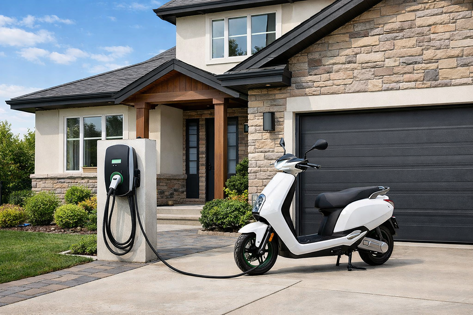 Como adaptar sua casa para recarga de scooter elétrico e e-bike.