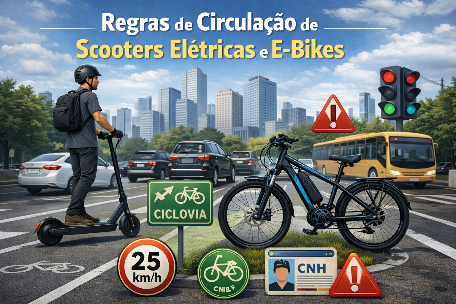 Legislação e regras para circulação de scooter elétrico e e-bike