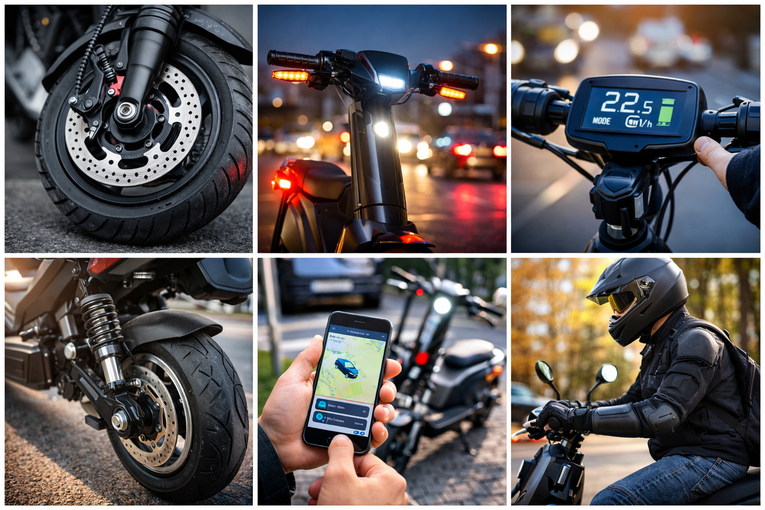 Recursos de segurança avançados em scooter elétrico e e-bike