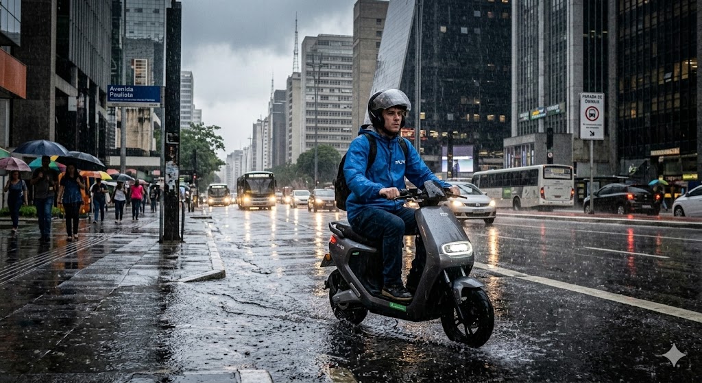 Scooter elétrica pode molhar?