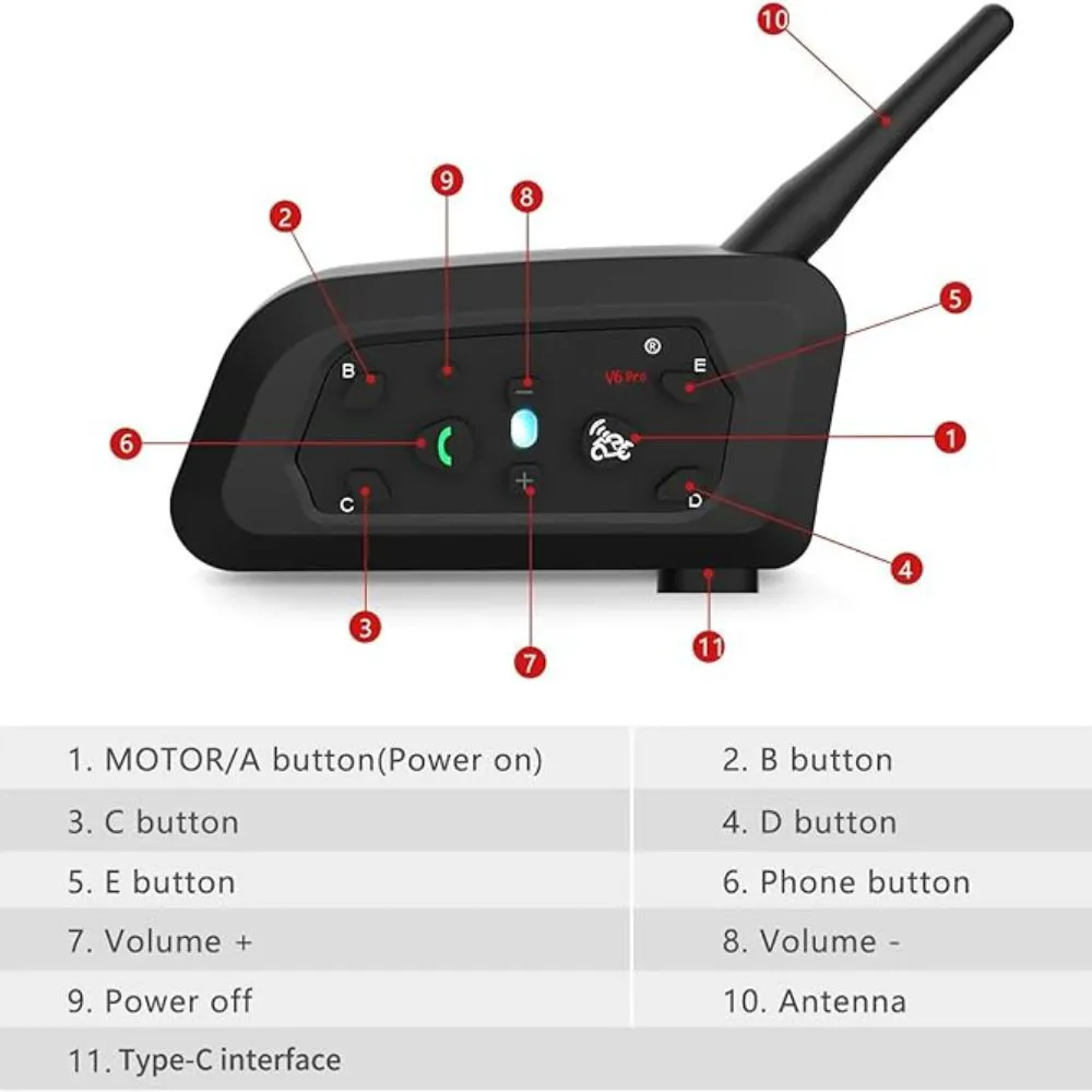 Intercomunicador LookEarth V6 Pro Unitário | Comunicação Avançada para Pilotagem em Grupo