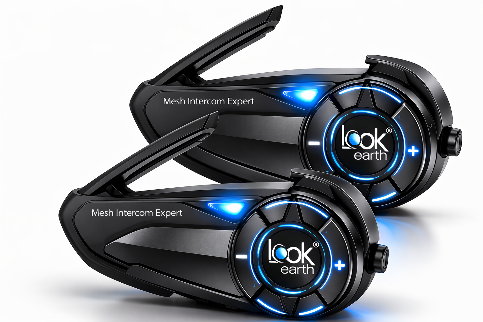 Intercomunicador LookEarth Q8 Duo | Comunicação Bluetooth para Piloto e Garupa