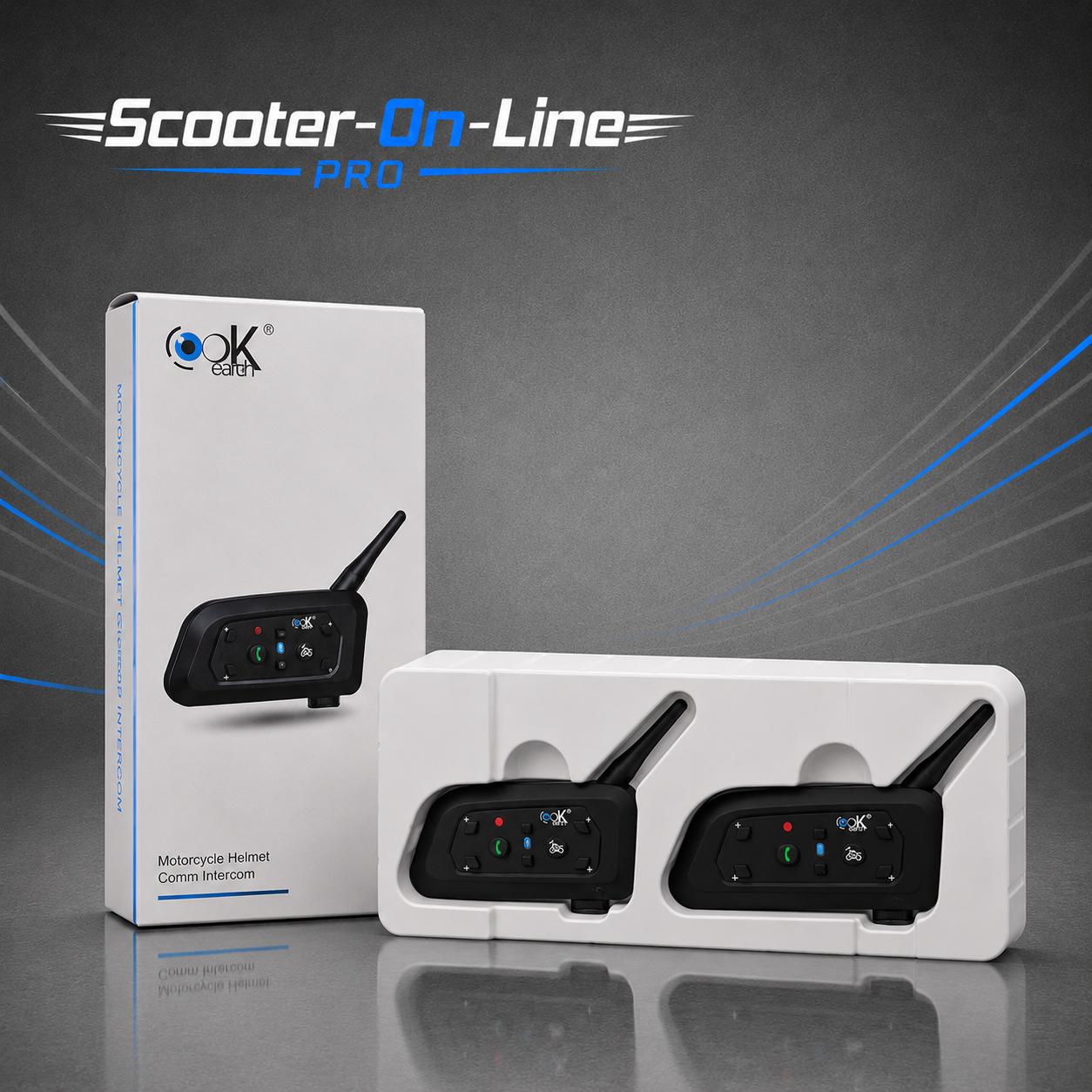 Intercomunicador LookEarth V6 Pro+ Duo | Comunicação Estável para Pilotagem em Grupo
