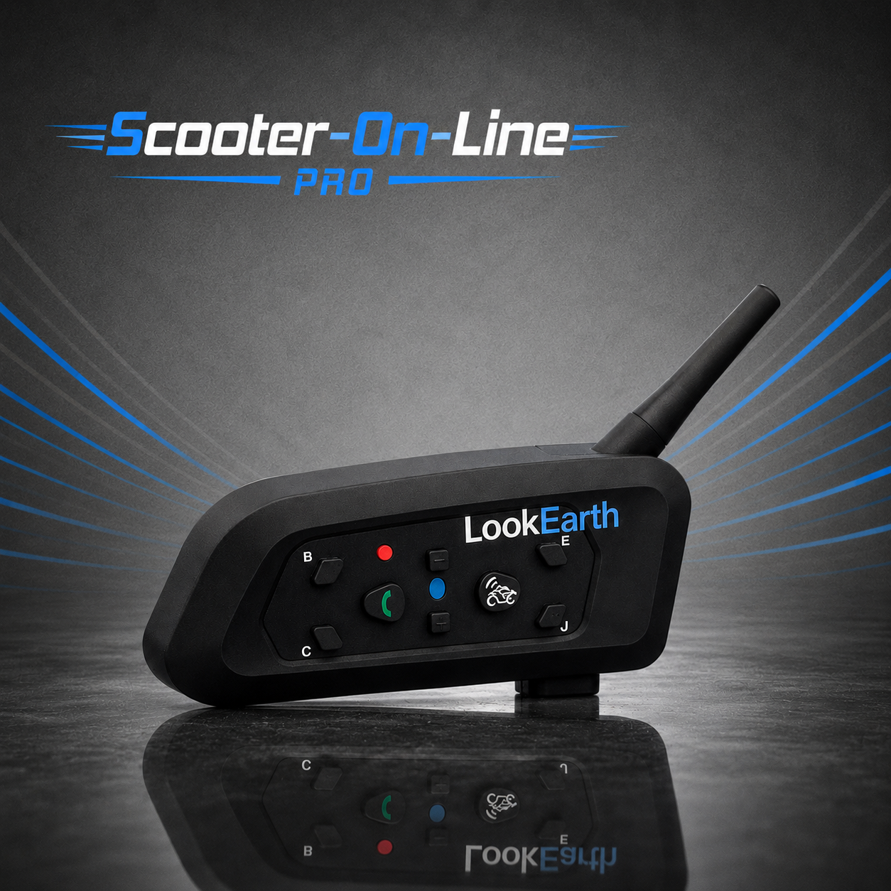 Intercomunicador LookEarth V6 Pro Unitário | Comunicação Avançada para Pilotagem em Grupo